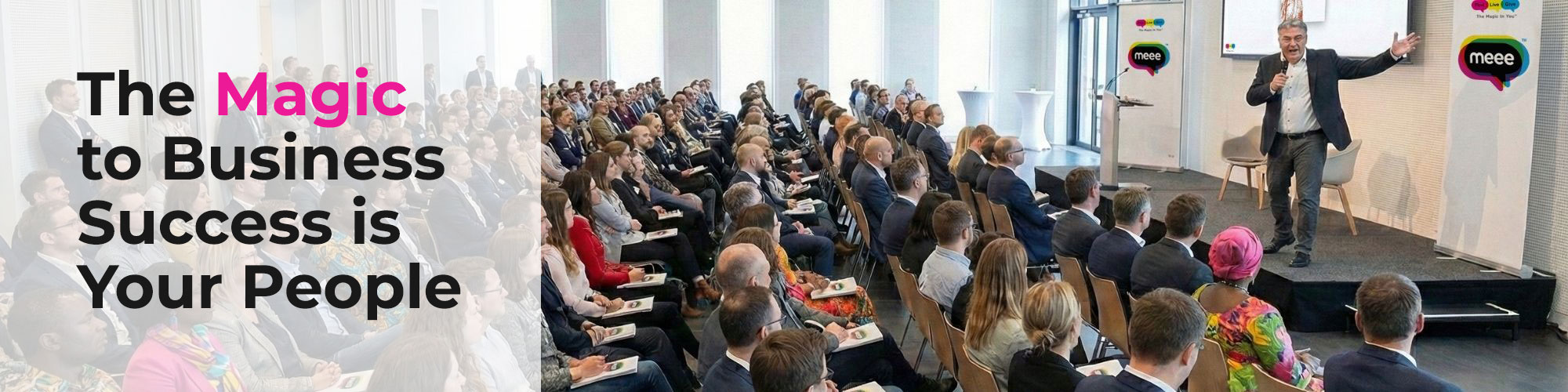 Meee speaker at business event